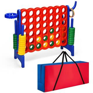 Costway Giant 4 in A Row Jumbo 4-to-Score Game Set W/Storage Carrying Bag for Kids Adult BU-10N00... | The Home Depot