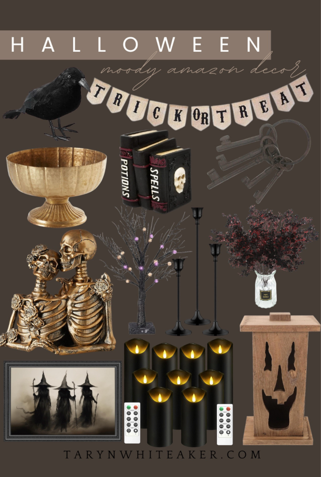 If your vibe is moody + minimal Halloween, this one’s for you 🖤🕯️ I love rich textures, dark tones, and subtle spooky touches that feel elevated — not overdone. Think candlelight, aged gold, black accents, and just a hint of eerie charm.

These Amazon finds are perfect for creating that sophisticated haunted look — equal parts cozy and chilling.

#moodyhalloweendecor #neutralhalloween #darkdecor #halloweenaesthetic #modernhalloween #amazonhomefinds #falldecorideas #spookyseason #halloweendecor #blackandgolddecor #minimalhalloweenstyle #autumnhomedecor #elevatedhalloween #spookychic #cozygothstyle

#LTKSeasonal #LTKHome #LTKStyleTip