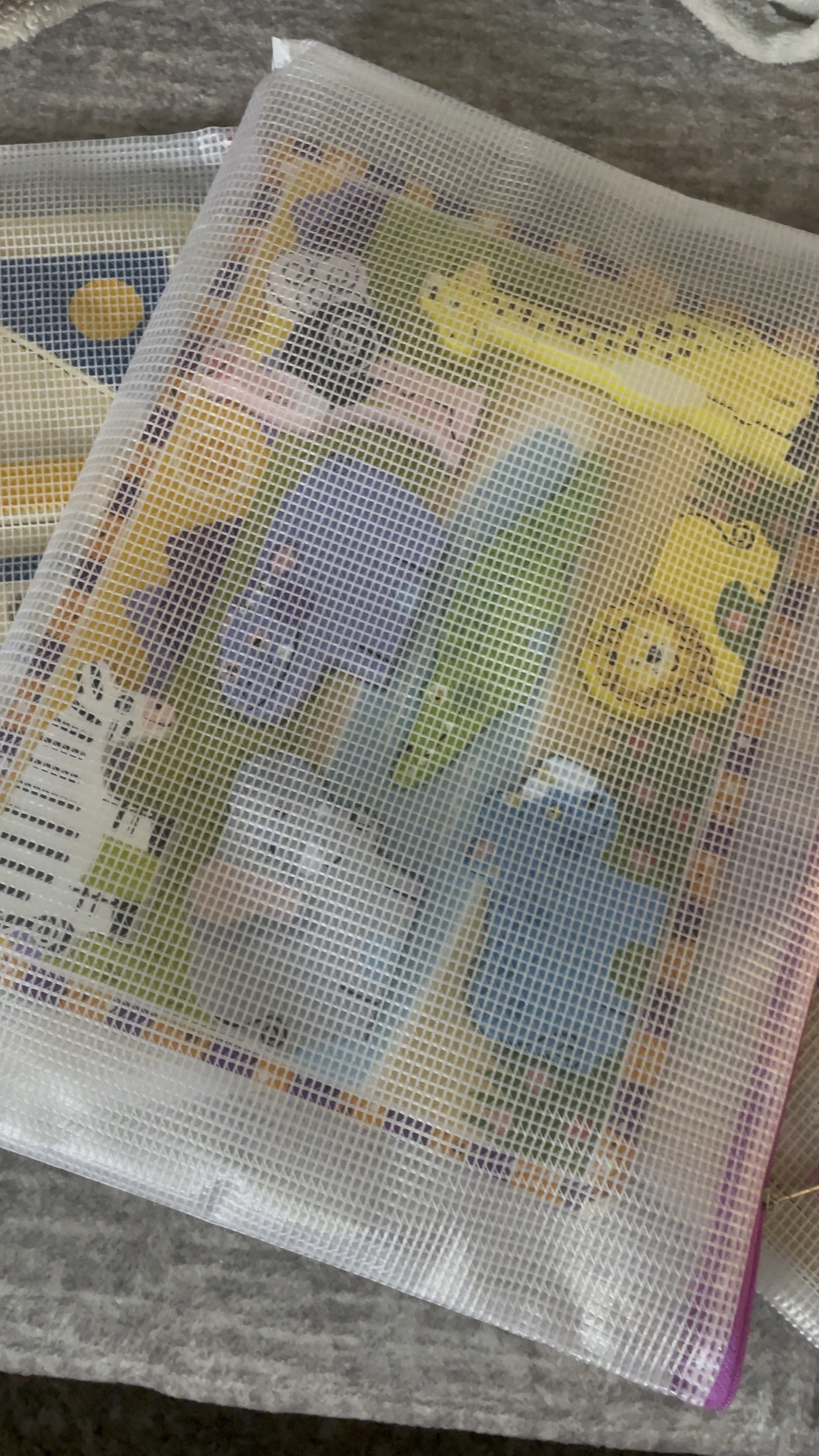 Still the best way to store puzzles in my opinion! I keep a handful or in the playroom and my kids understand that they can only get one at a time. Makes so even if the puzzle pieces fall they are still all together!

Organization // puzzle organized // mesh bags