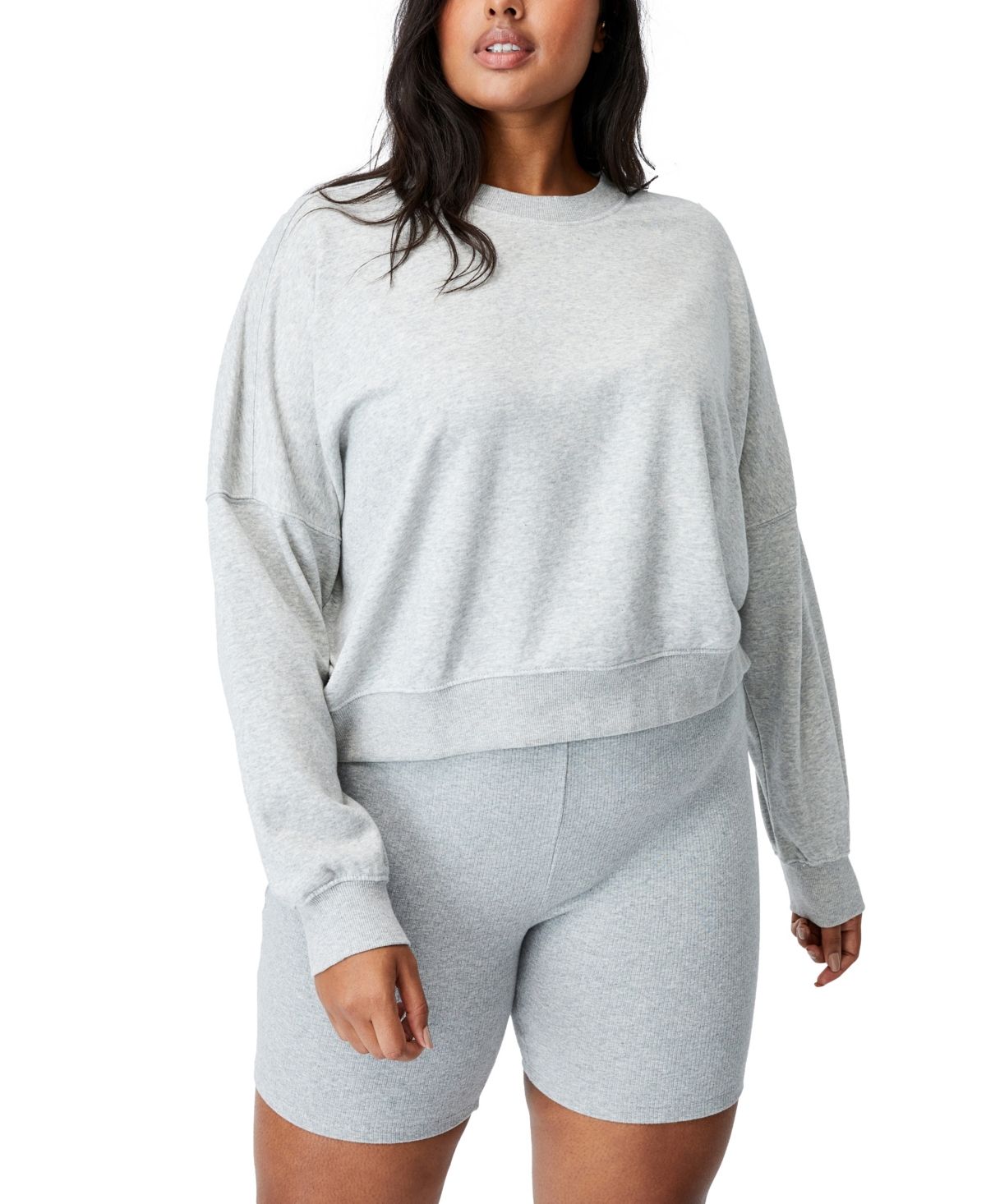 Trendy Plus Size Harper Crew Crop Pullover | Macys (US)