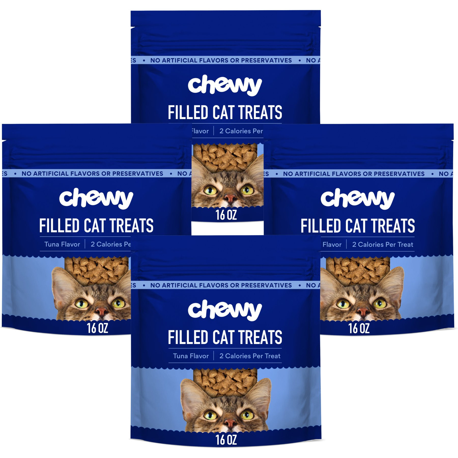 Chewy Made Tuna Flavor Filled Crunchy Cat Treats (FORMERLY TINY TIGER), 64-oz bundle | Chewy