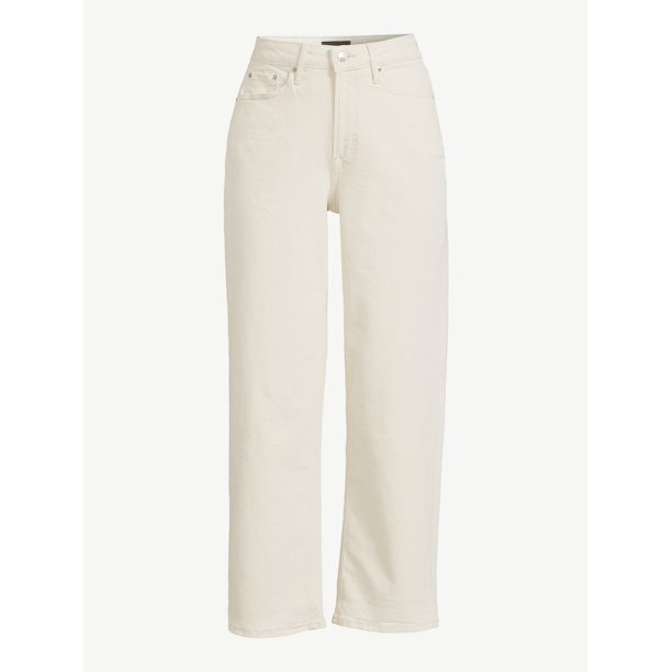 Free Assembly Women's High Rise Cropped Straight Jeans | Walmart (US)
