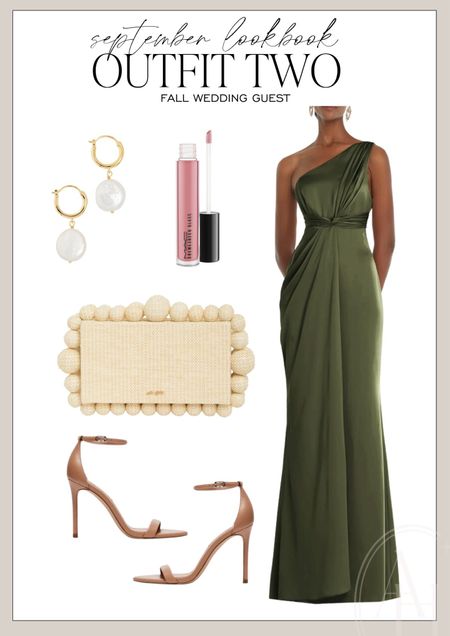 Fall wedding guest look. I love this one shoulder gown and Cult Gia clutch. 

#LTKstyletip #LTKSeasonal #LTKwedding