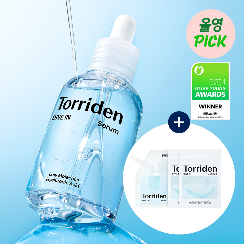 Torriden Dive-In Serum 50ml Set (+Refill 50ml+Multi Pad 20P) | Olive Young Global