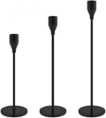 Taper Candle Holders Black Table Decorative Candlestick Holder for Wedding Dinning Party Candle H... | Amazon (US)