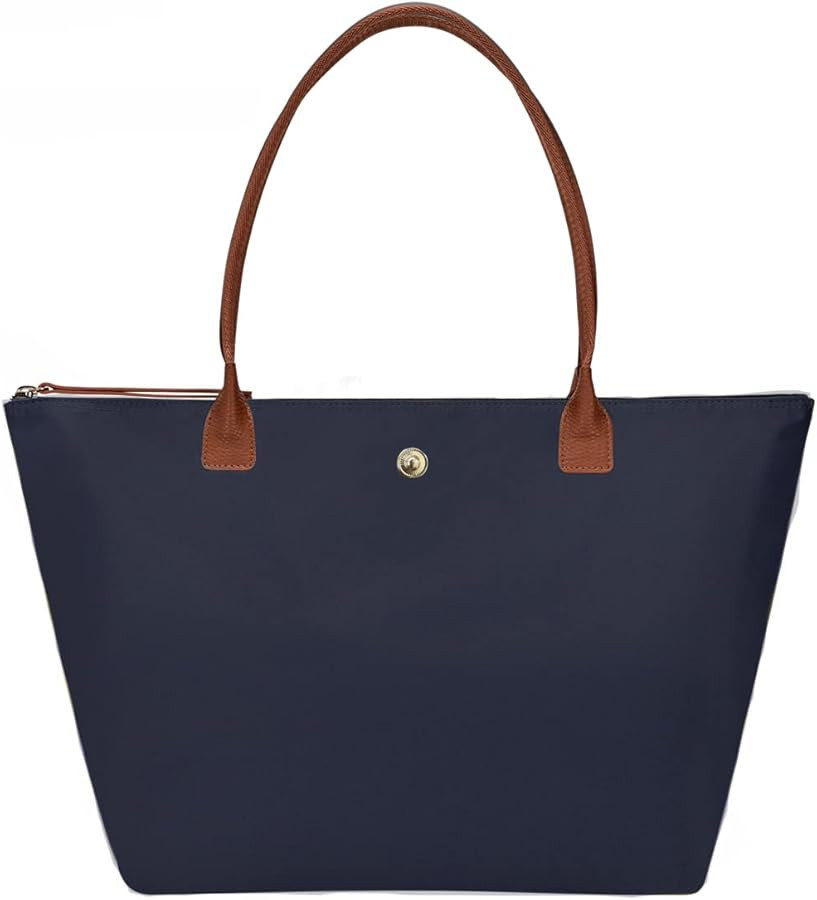 GM LIKKIE Shoulder Tote Bag for Women, Nylon Top-Handle Purse, Foldable Weekend Hobo Handbag | Amazon (US)