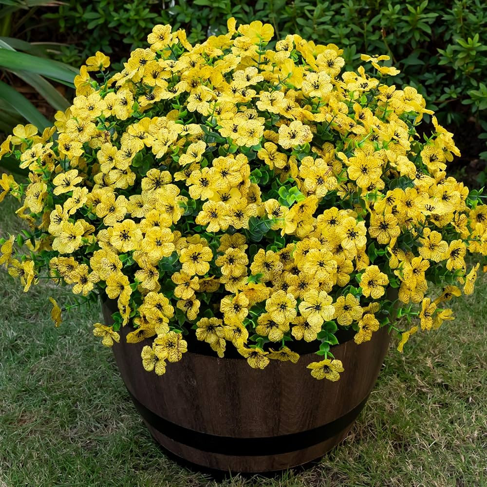 20 Bundles Artificial Flowers for Outdoor Fake Plants for Spring Decoration,Faux Eucalyptus Flowe... | Amazon (US)