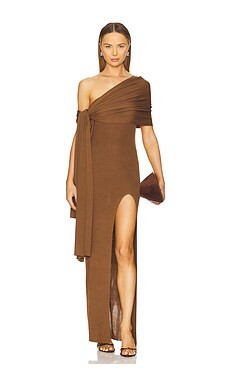 Aya Muse Hale Dress in Almond from Revolve.com | Revolve Clothing (Global)