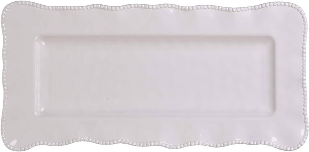 Certified International Perlette Cream Rectangular Platter 19" x 9" Servware, Accessories,Hostess Se | Amazon (US)