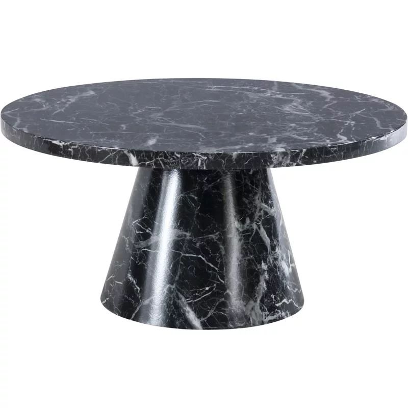 Meridian Furniture Omni Black Faux Marble 36" Round Coffee Table - Walmart.com | Walmart (US)