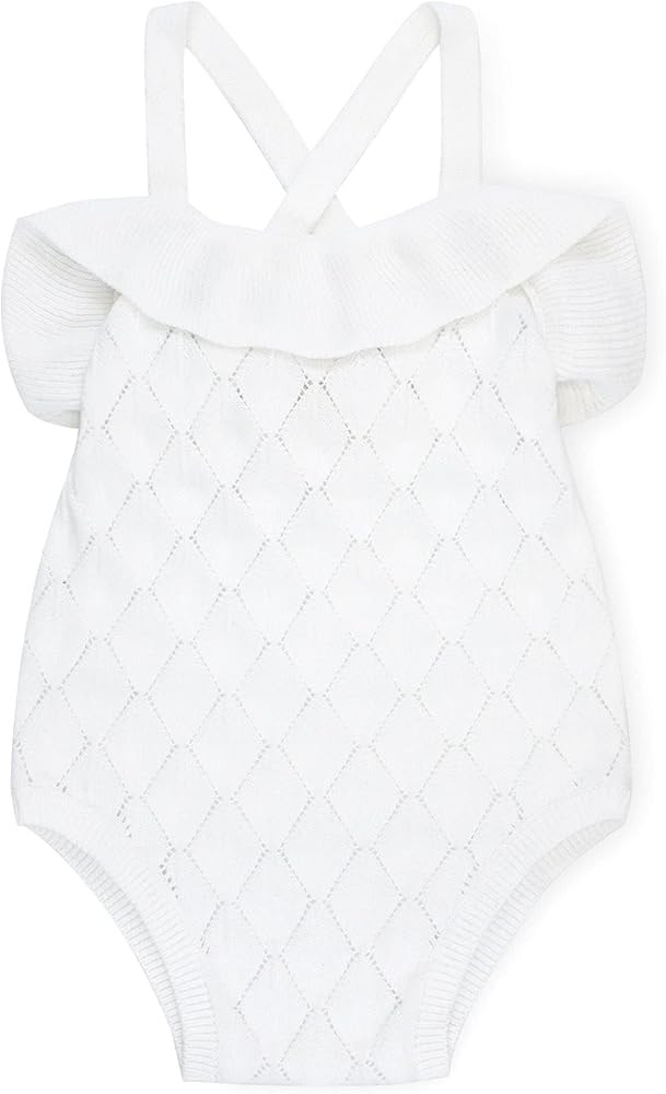 Hope & Henry Organic Cotton Sweater Romper with Button Front | Amazon (US)