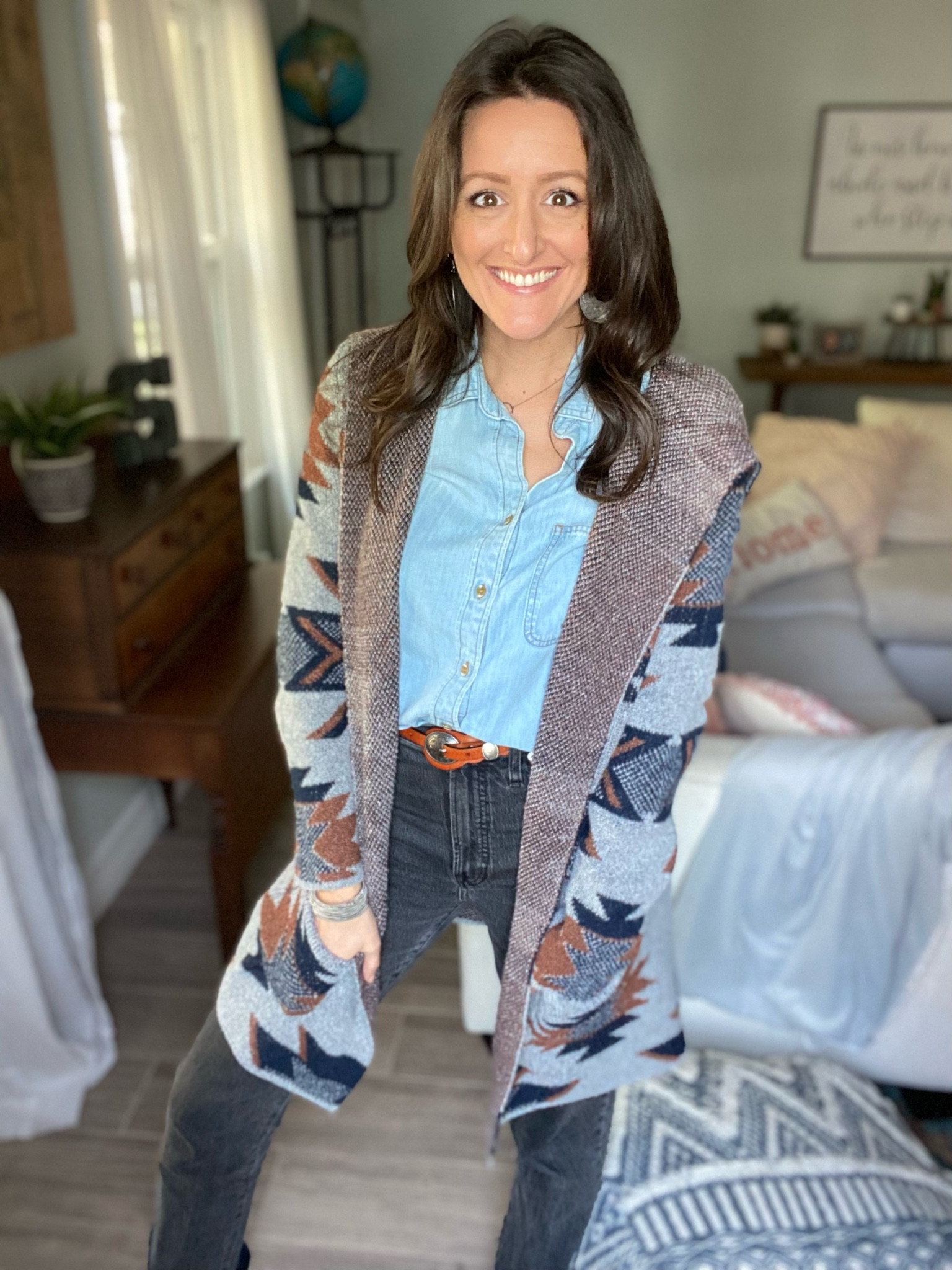 While this look is shopped from my closet, I did find some e similar pieces for you to recreate on your own. 

#bethdutton #yellowstone #aztecprint 

#LTKSeasonal #LTKover40