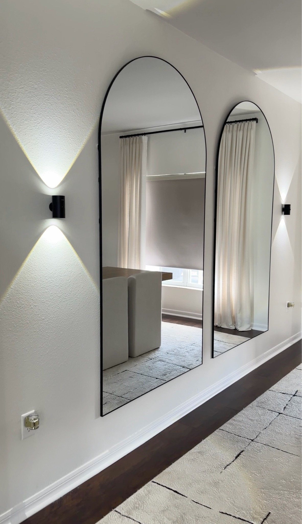 Motion Sensor Wall Sconce with Remote, 4000mAh Rechargeable Battery Operated Wall Light, 3 CCT & 12 RGB Colors, Up & Down LED Lighting for Hallway, Stairway (Black, 1 Pack)

Floor mirrors

#LTKSaleAlert #LTKHome #LTKvlog