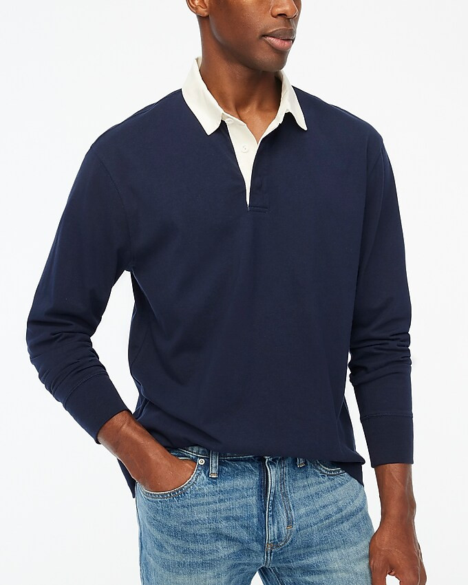 Long-sleeve rugby polo shirt | J.Crew Factory
