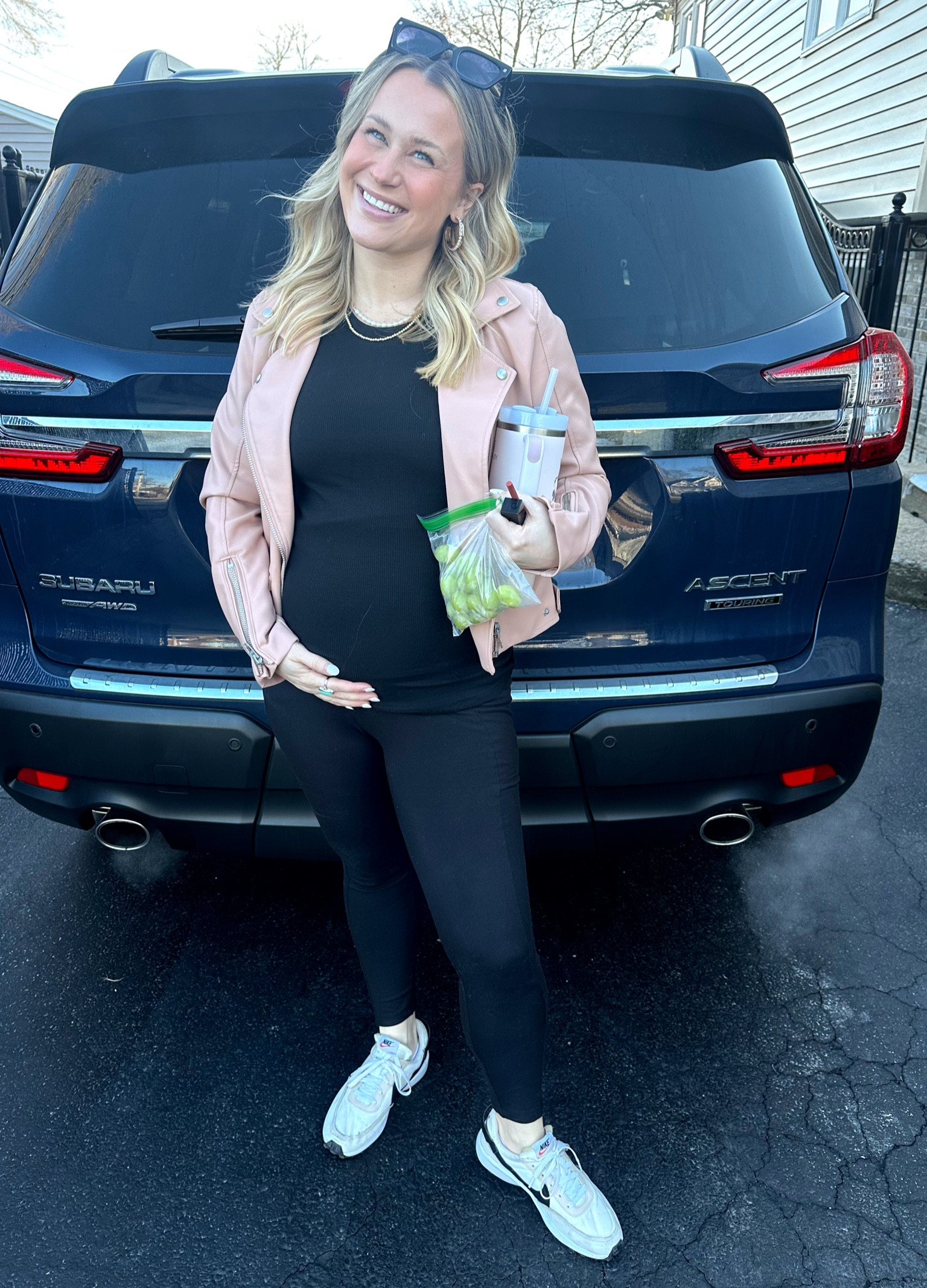 Todays outfit / leggings are maternity, faux leather jacket is half off 

#LTKbump #LTKfindsunder50 #LTKsalealert