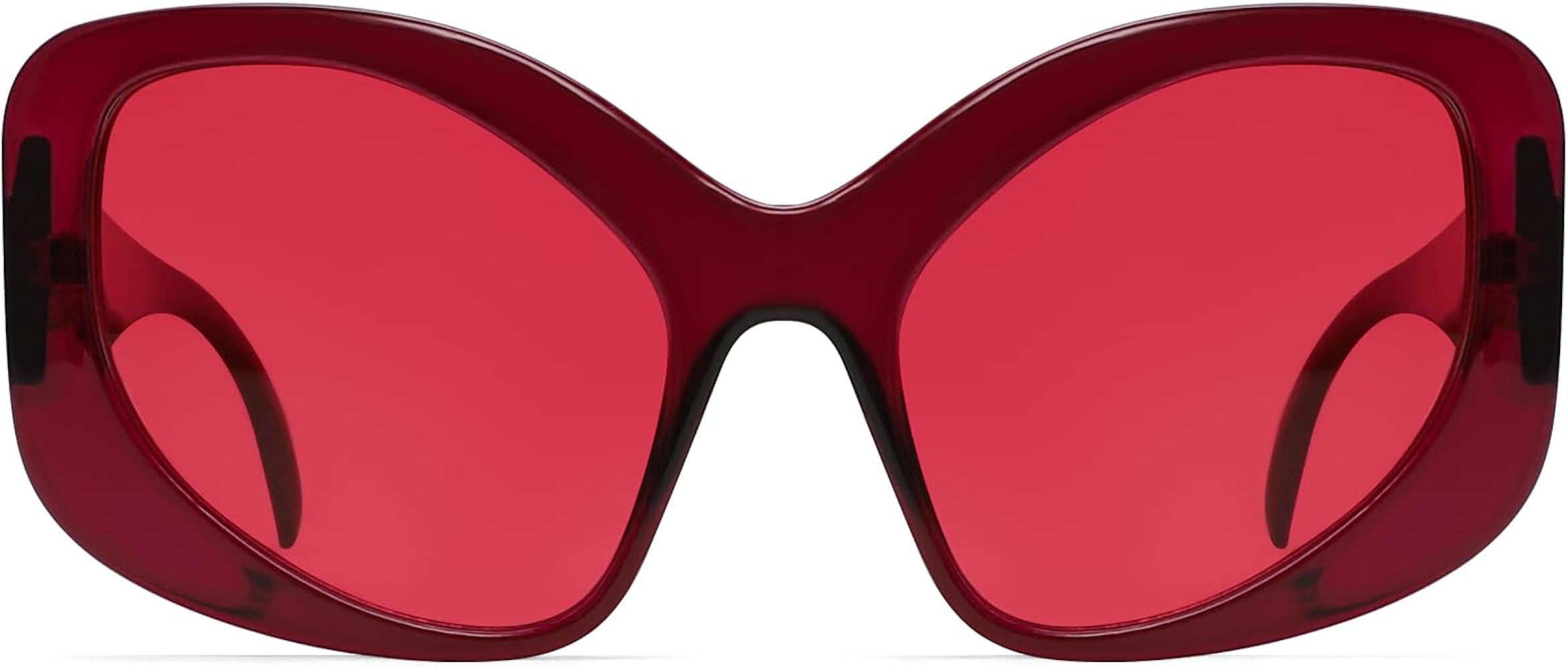 TYA Oversized Sunglasses for Women Fashion Oval Futuristic Chunky Sunglasses Cat-Eye Rectangular ... | Amazon (US)