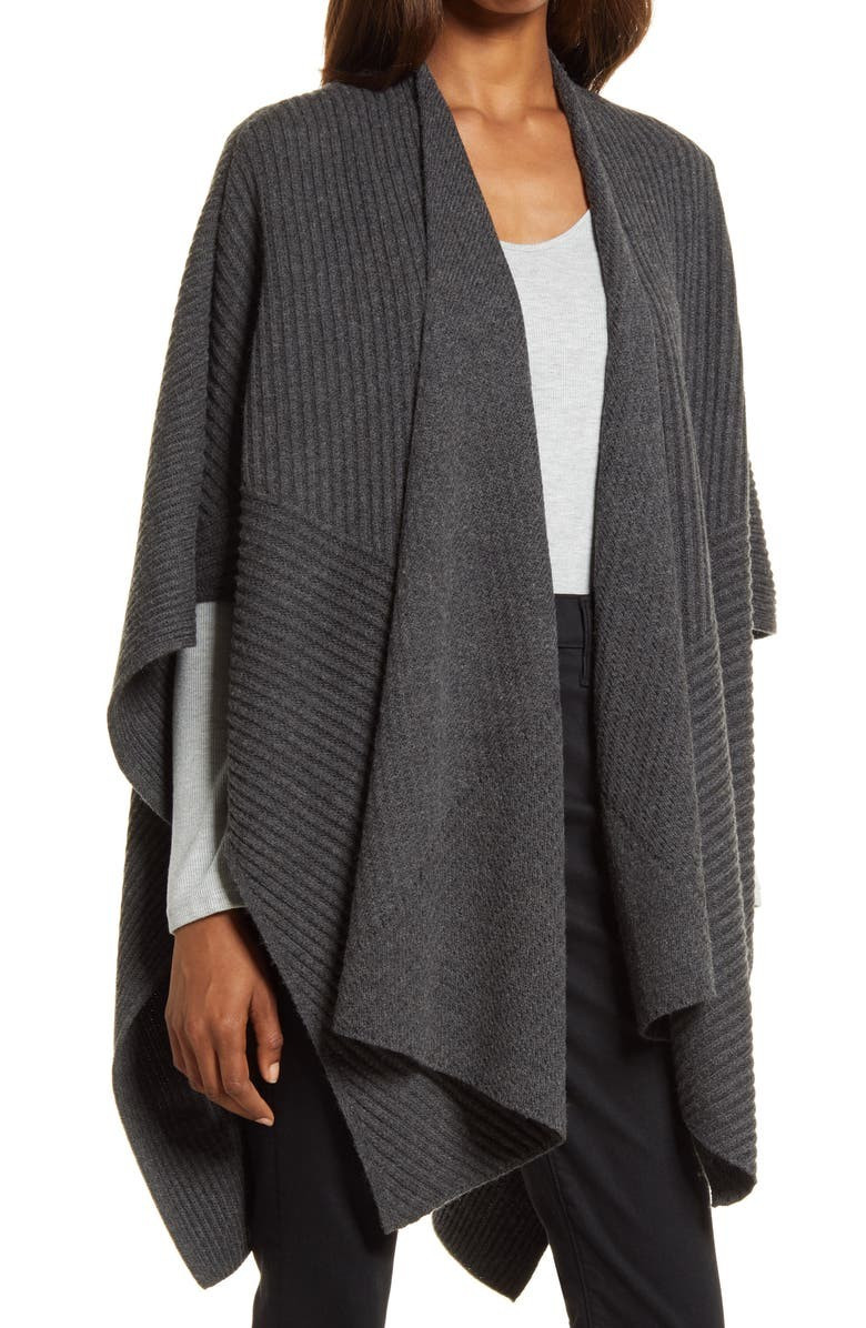Rib Knit Ruana | Nordstrom | Nordstrom