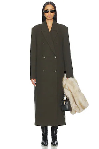 EAVES  Coco Sif Manteco Wool Coat in Moss from Revolve.com | Revolve Clothing (Global)