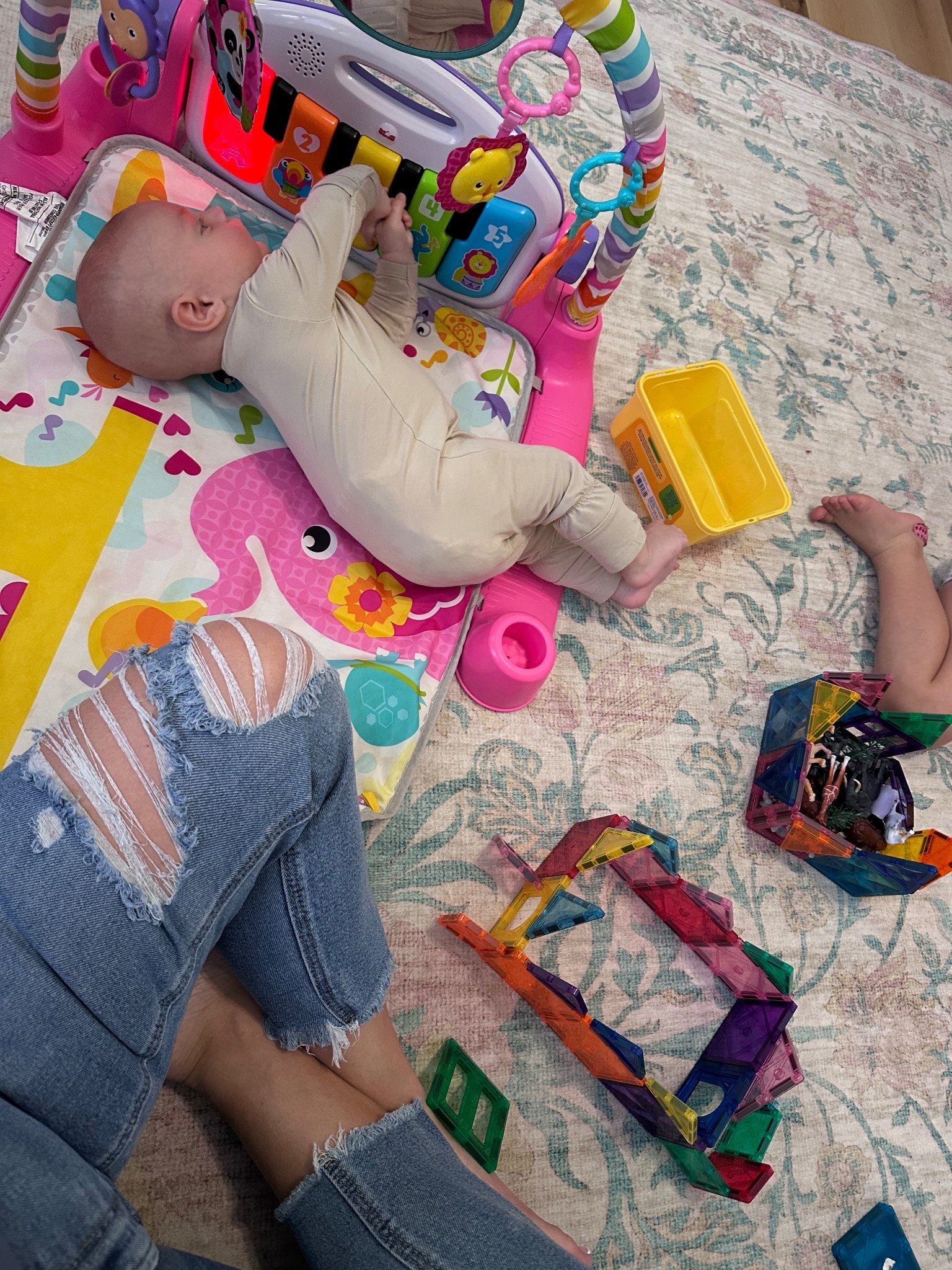 Fisher price toy is the best for all stages. 
The magnatiles is amazing for toddlers! 

#LTKKids #LTKdayinmylife #LTKmomlife