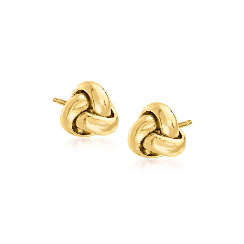 14kt Yellow Gold Love Knot Stud Earrings | Ross-Simons