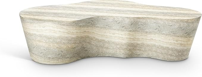 Meridian Furniture 99033Travertine-CT Monza Collection Art Deco Travertine Finish Indoor/Outdoor ... | Amazon (US)