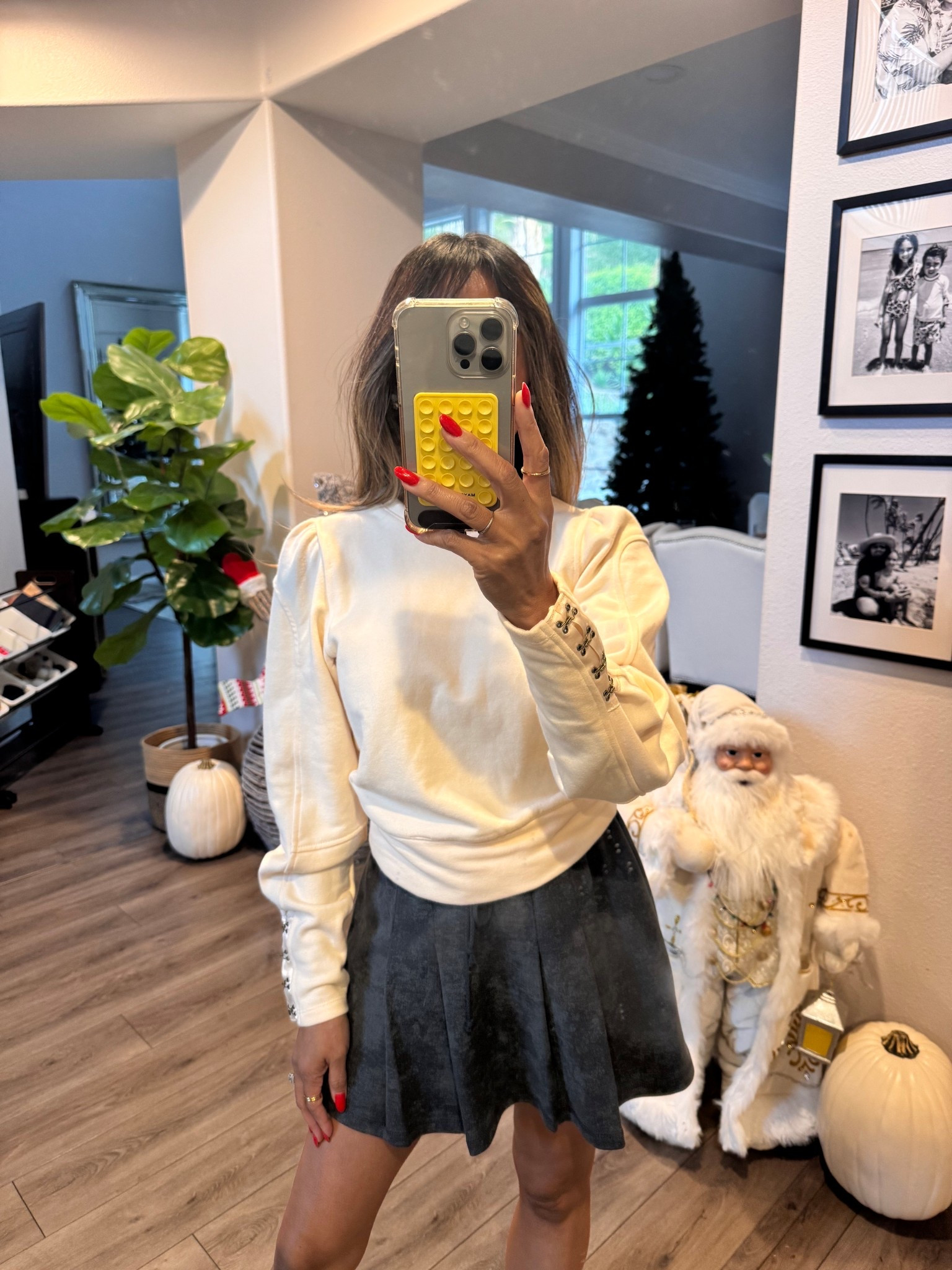 The details on this sweat make it unique while still being a classic off white sweater.

#LTKHoliday #LTKmomlife #LTKFindsUnder50