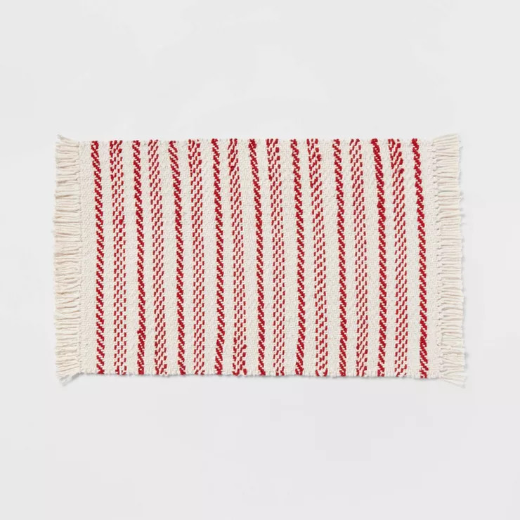 34" x 20" Striped Rug Red - Threshold™ | Target