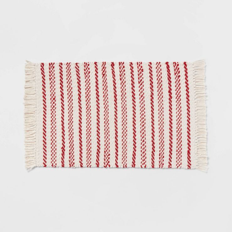 34&#34; x 20&#34; Striped Rug Red - Threshold&#8482; | Target