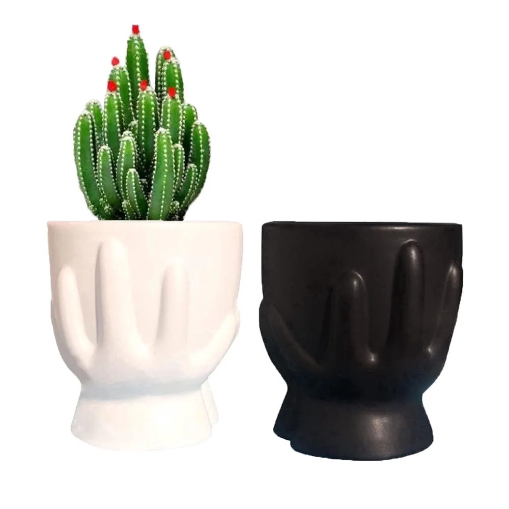 Ceramic Plant Pots with Drainage Hole Succulent Planter Indoor Plants  Planter  Make Up Brush Hol... | Walmart (US)