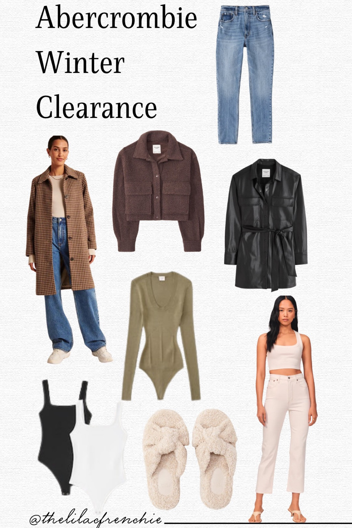 Abercrombie winter clearance! I am 5’10 and wear a size medium in tops and 26 I’m pants! 

#LTKSeasonal #LTKunder100 #LTKfit