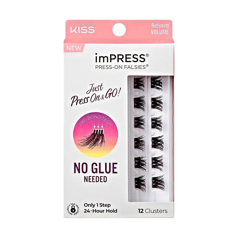 imPRESS Press-On Falsies Eyelash Clusters Minipack, Voluminous, Refined, 12 Ct. | Walmart (US)