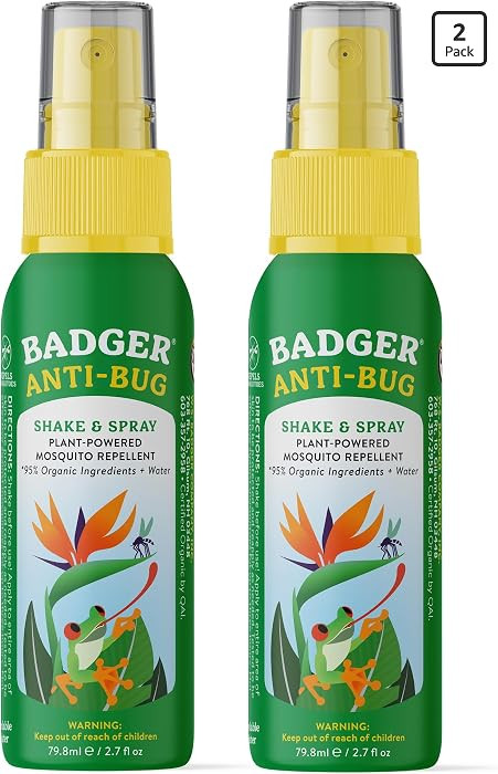 Badger Bug Spray, 3-Hour DEET-Free Mosquito Repellent, Family Friendly, Citronella & Organic Esse... | Amazon (US)
