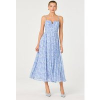 ASTR the Label | Bayley Floral Pleated Maxi Dress in Blue floral | Size XL | ASTR The Label (US)