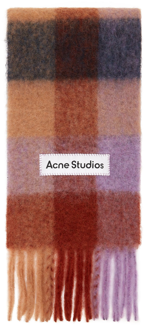 Alpaca & Mohair Large Check Scarf | SSENSE