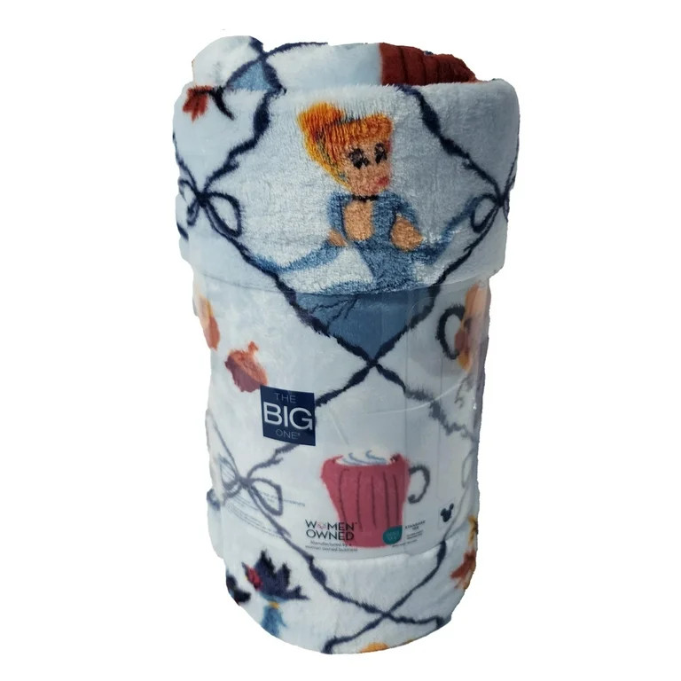 The Big One Oversized Plush Throw Blanket Fall Leaves Princess Cinderella 60" x 72" Child | Walmart (US)