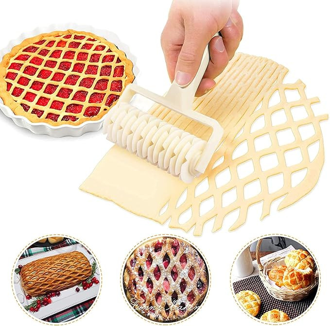 Lattice Roller Cutter, Pie Pizza Cookie Dough Roller Lattice Household Baking Pastry Tools(Plasti... | Amazon (US)
