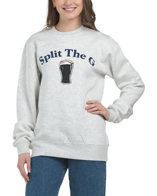 Split The G Crew Neck Sweatshirt | TJ Maxx