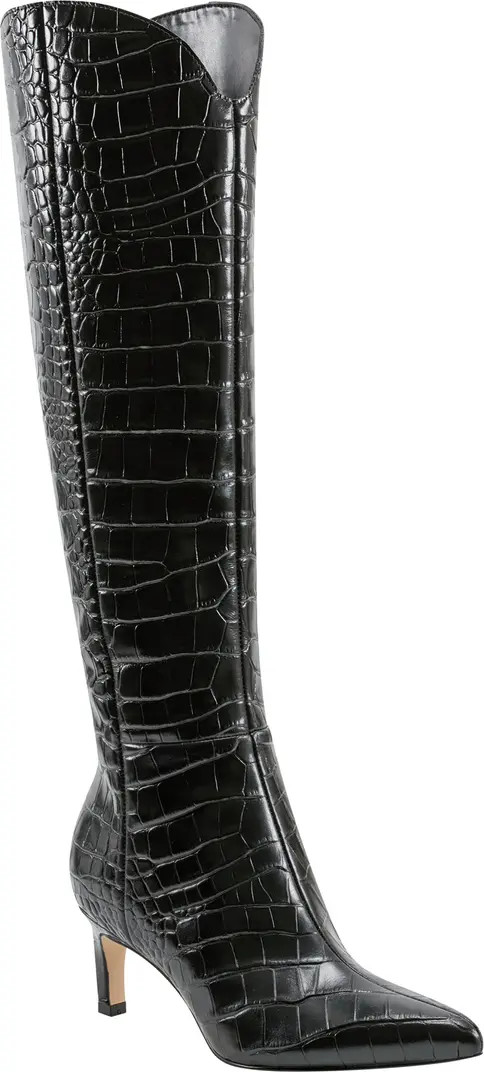 Quinnie Croc Embossed Over the Knee Boot (Women) | Nordstrom