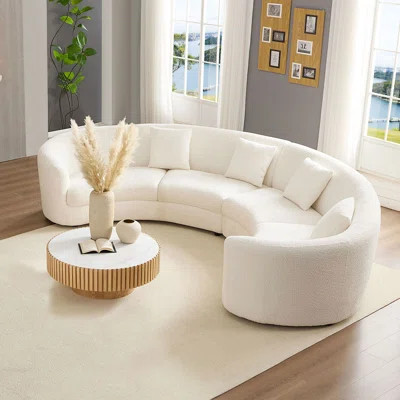 Contemporary Curved Sofas In Polyester, Modern Design For Home | Wayfair North America