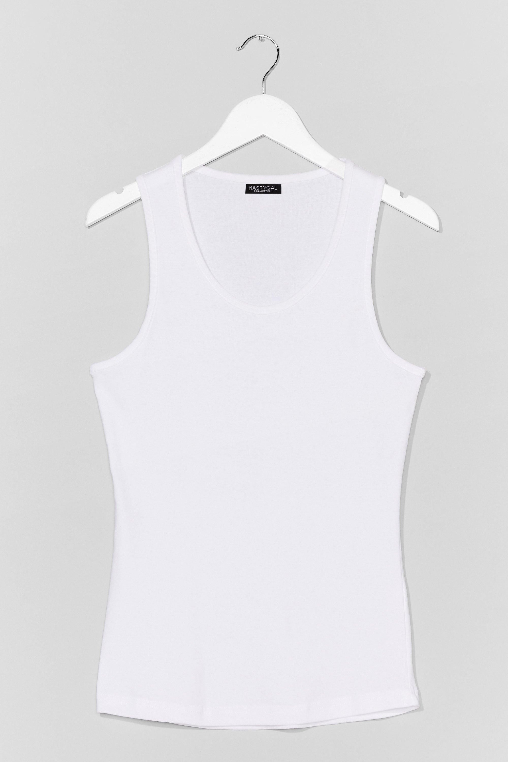 Womens Totally Invested Jersey Tank Top - White | NastyGal (US & CA)
