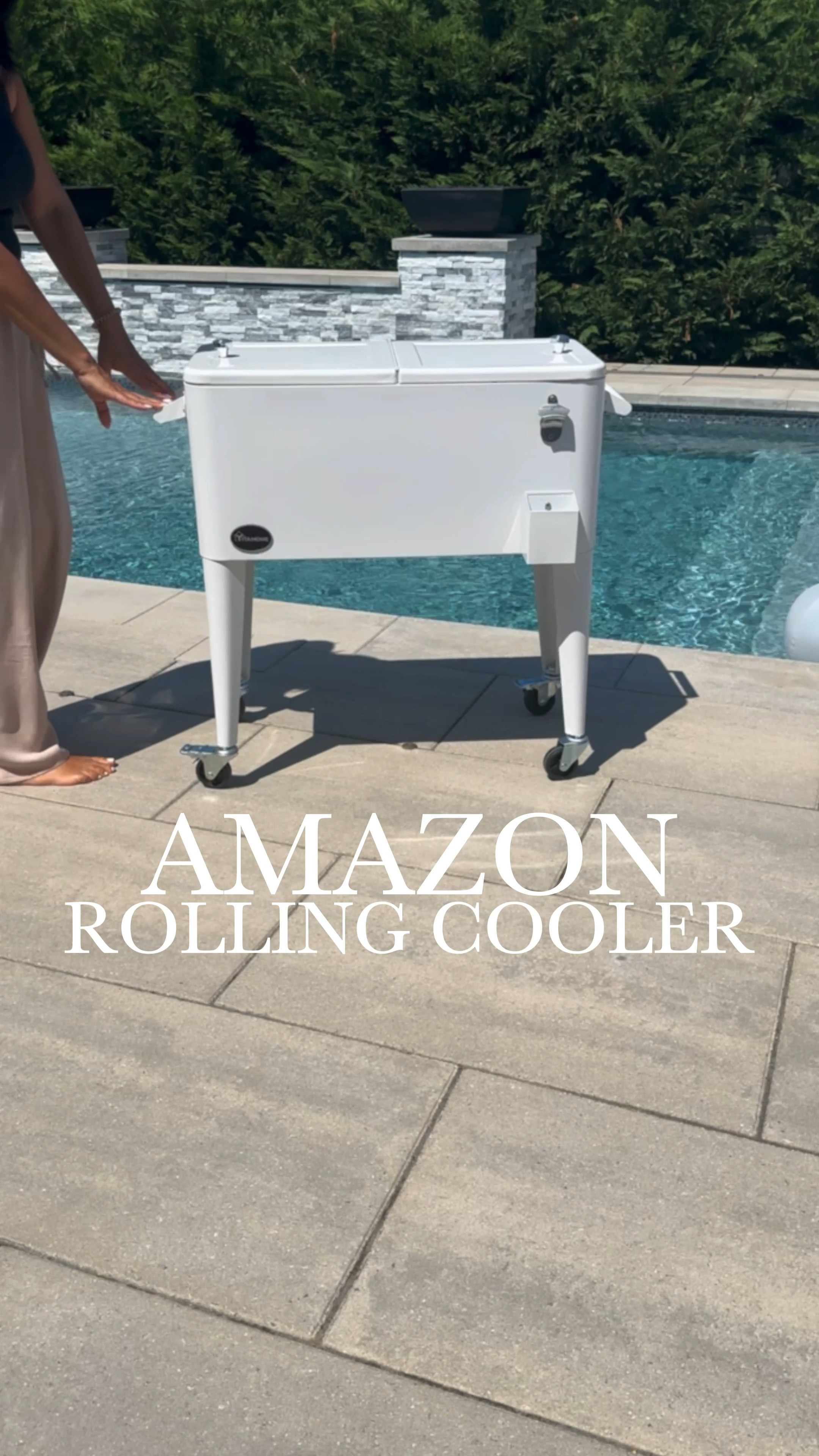 Summer must have! Patio hosting accessory! 80 quart cooling bin with wheels, cooler cart, modern outdoor find, Amazon find 

#LTKSeasonal #LTKHome #LTKSummerSales