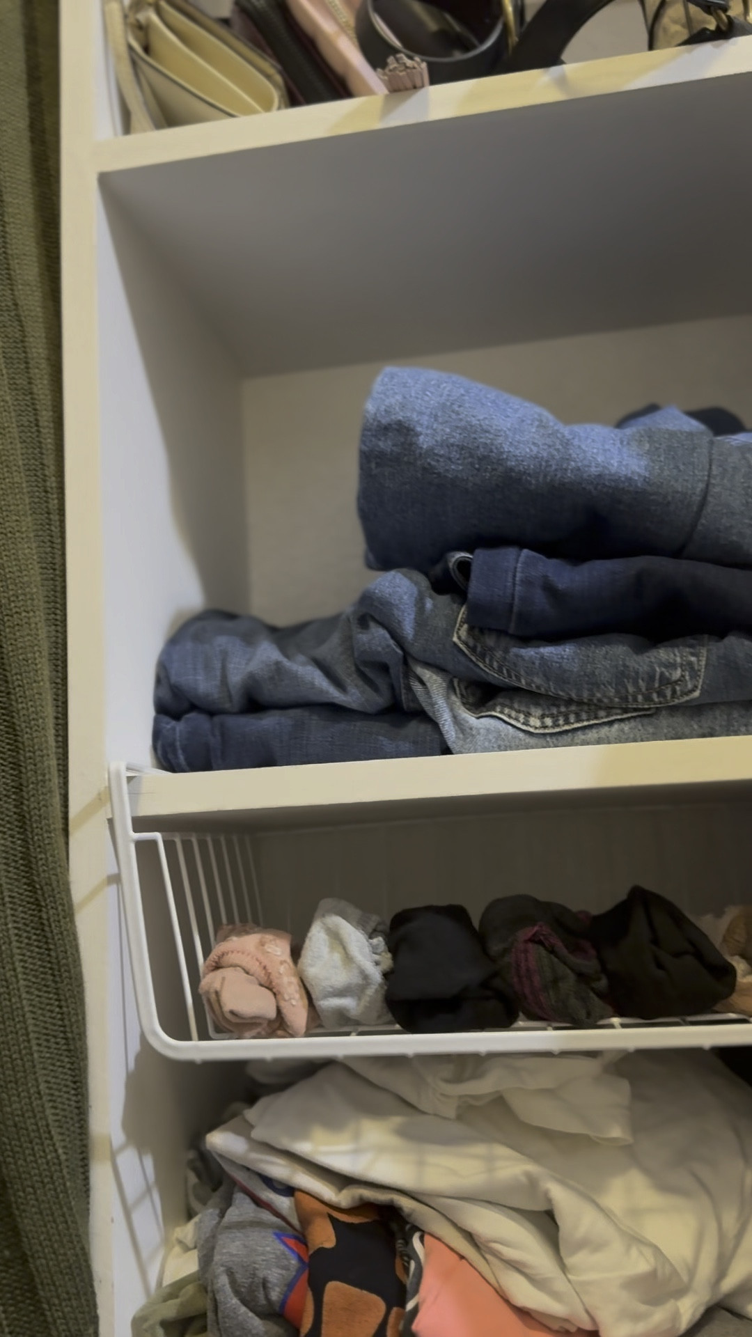 As you know I am on a major closet overhaul and am looking to utilize every bit of space I can. Aesthetics are not my main goal in my closet, functionality is and these under shelf baskets fit socks, underwear and bras perfectly. 

#LTKCyberWeek #LTKHome #LTKFamily
