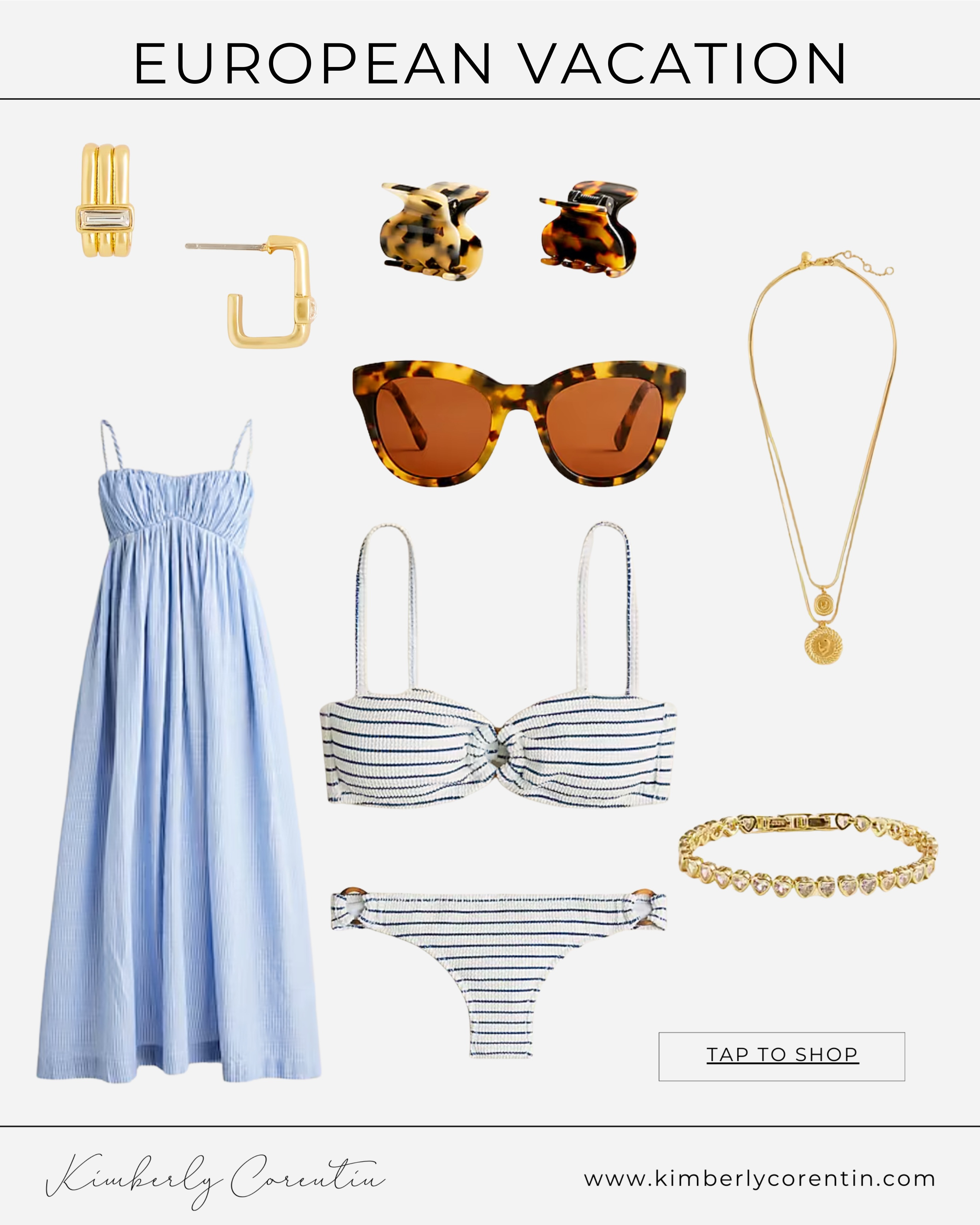 European vacation outfit inspo! 

Beach outfit, vacation outfit, sunglasses, beach hat. Beach dress, preppy dress, preppy outfit, seersucker, earrings, gold necklaces, spring break, spring break beach 

#LTKStyleTip #LTKOver40 #LTKSwim