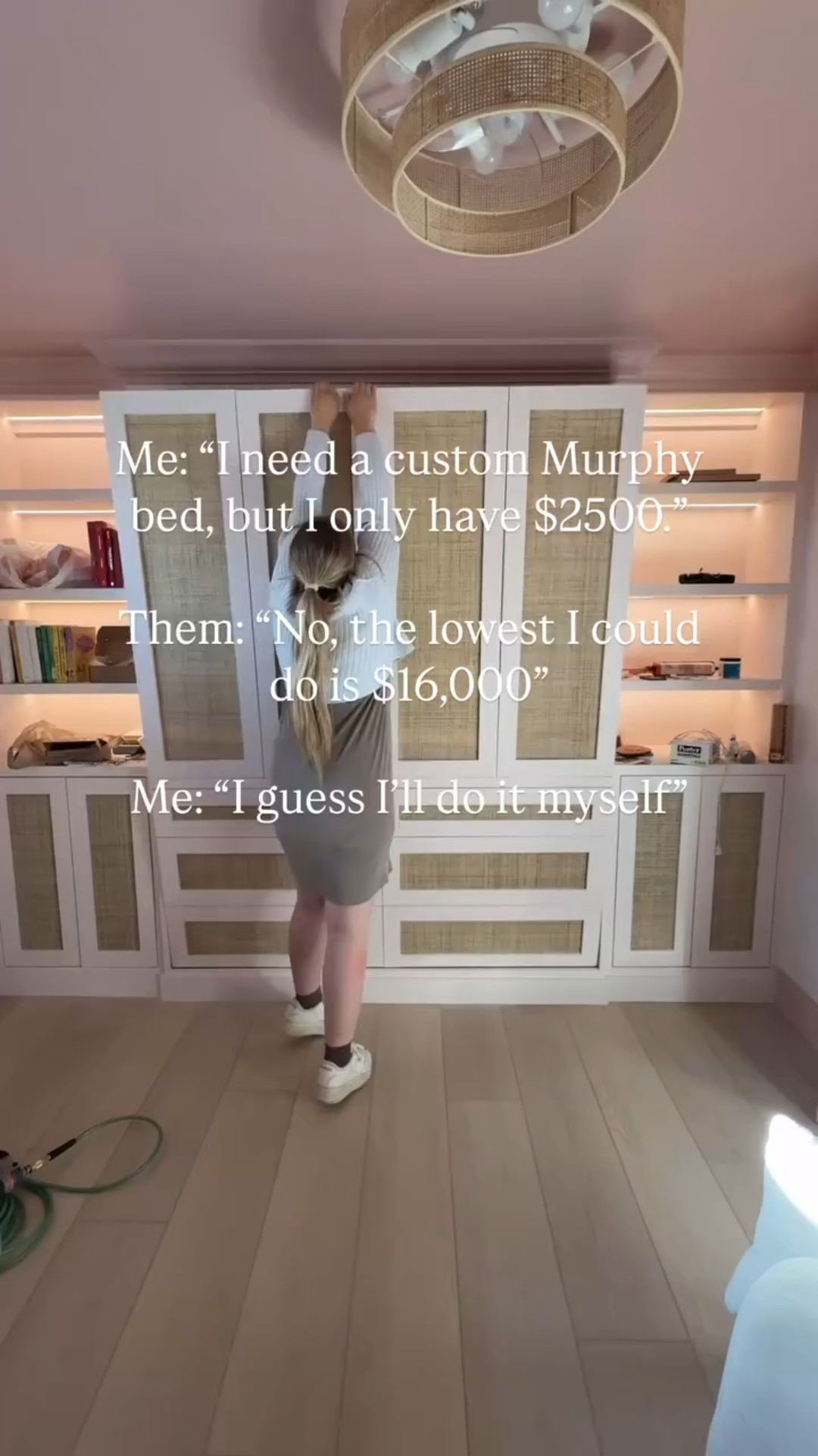 My house is too small for a guest room, so I put a Murphy bed on the blank wall in the nursery… the perfect blend of functionality + beauty ✨
•
Comment “shop” and I’ll send you the plans I followed + all the materials used for this build!

#murphybed #diy #guestroom #diyprojects 
https://liketk.it/5jy5Z