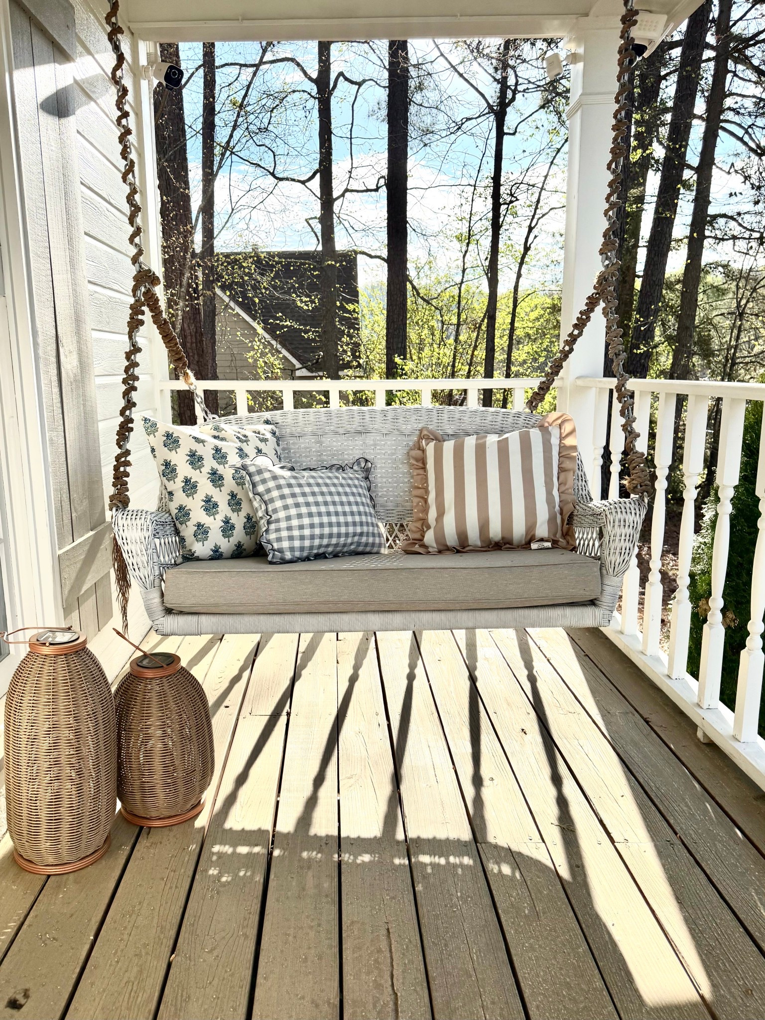 Front porch: right side view
Covered porch 

#LTKHome #LTKSeasonal #LTKmomlife