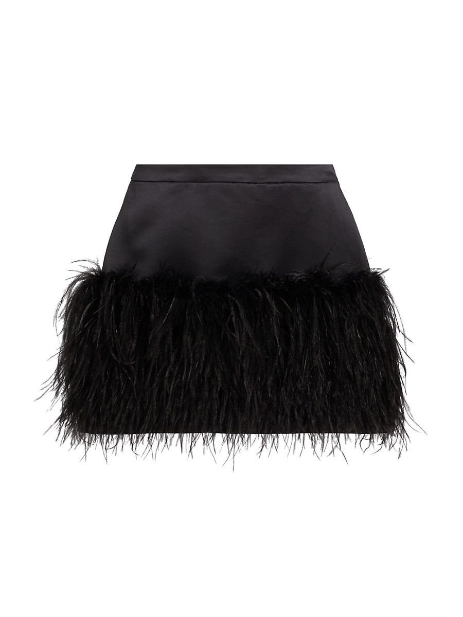 Women's Belle Plum Viviette Miniskirt - Black - Size 2 | Saks Fifth Avenue