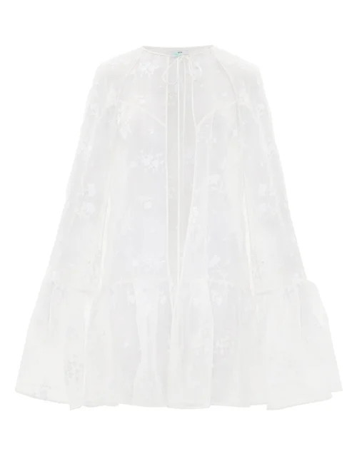 Erdem - Angelo Lace Cape - Womens - White | Matches (UK)