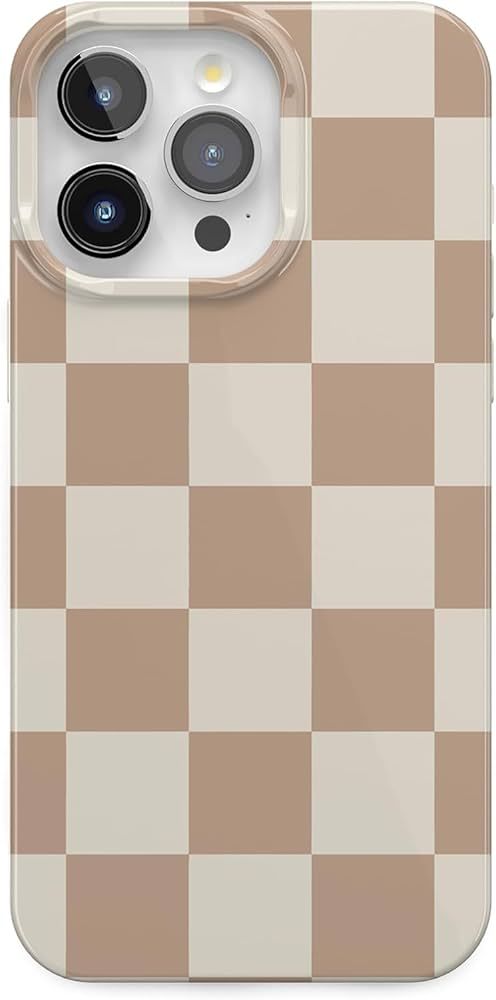 Casely iPhone 15 Pro Max Case | Fit Check | Neutral Checkerboard Case | Classic Ultra-Slim Design... | Amazon (US)