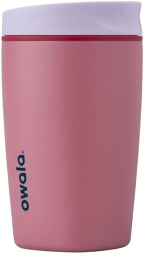 Owala SmoothSip Slider Insulated Stainless Steel Coffee Tumbler, Reusable Iced Coffee Cup, Hot Co... | Amazon (US)
