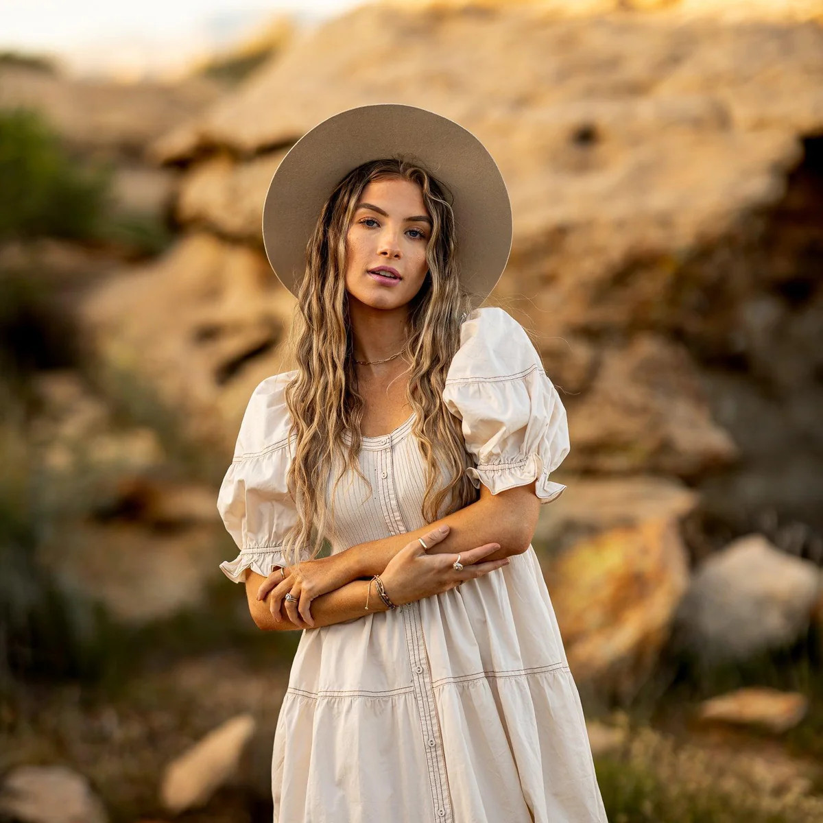 Midi Dress with Built In Vest | FEHRNVI